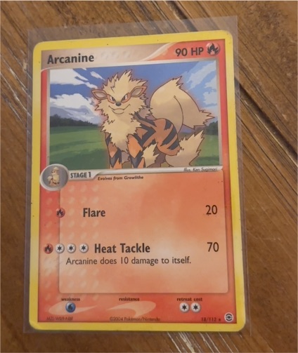 2004 Pokémon EX FireRed & LeafGreen #18 Arcanine — front