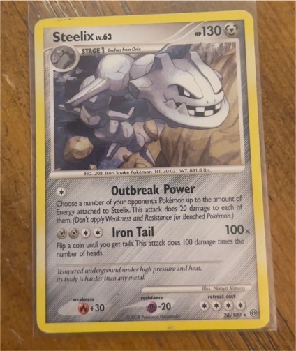 2008 Pokémon Diamond & Pearl Stormfront #28 Steelix — front