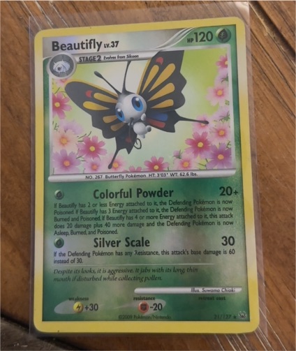 2009 Pokémon Platinum #21 Beautifly — front