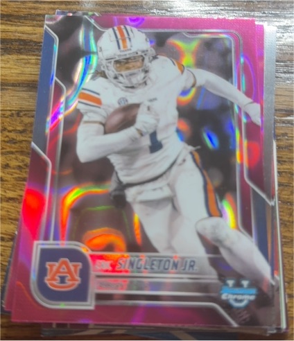 2025 Bowman Chrome University #186 Eric Singleton Jr. — front
