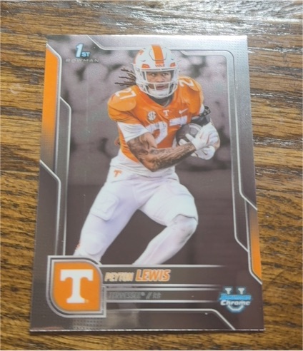 2025 Bowman Chrome University Football #97 Peyton Lewis — front