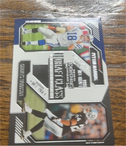 2024 Panini Contenders #17 Peyton Manning & Charles Woodson Historic Draft Class — front