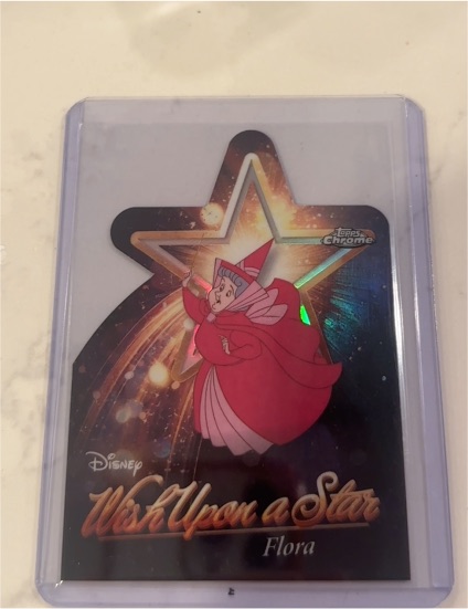 2025 Topps Disney Wonder #W-10 Flora Wish Upon a Star Chrome Die-Cut — front