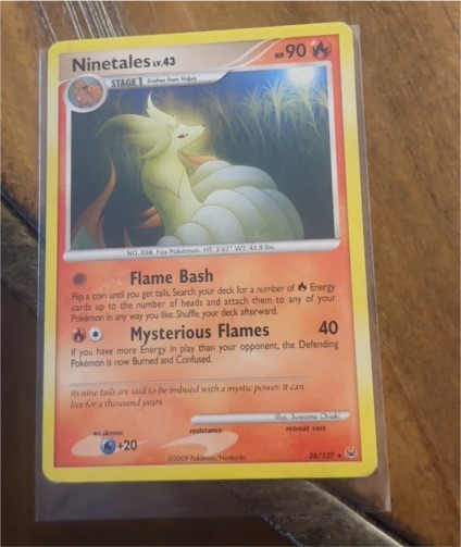 2009 Platinum #36 Ninetales — front