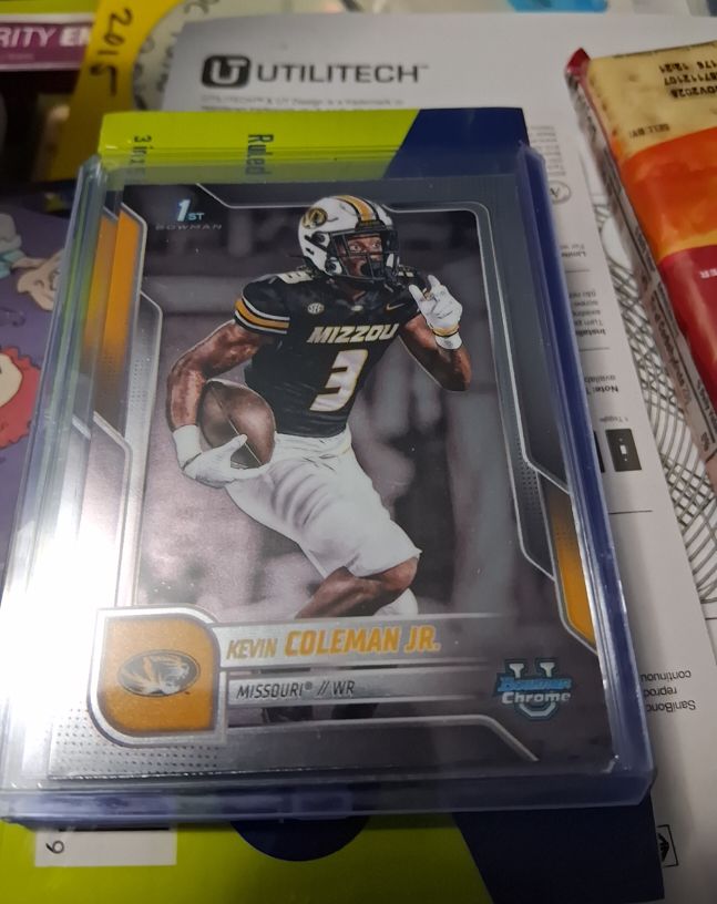 2025 Bowman Chrome University #58 Kevin Coleman Jr. — front
