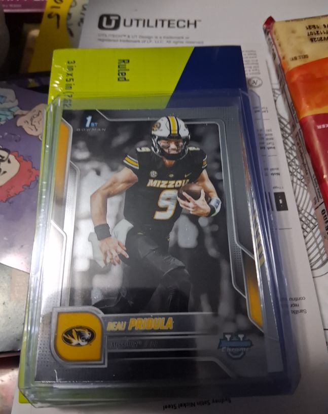 2025 Bowman University Chrome #62 Beau Pribula — front