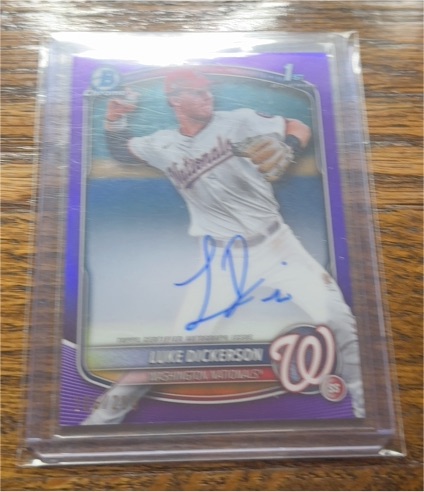 2025 Bowman Chrome #CPA-LDI Luke Dickerson — front