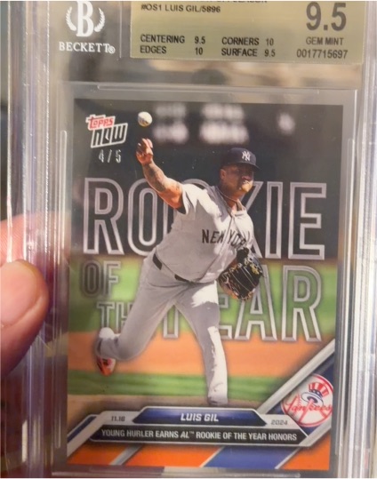 2024 Topps Now Rookie Of The Year #OS-1 Luis Gil — front