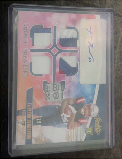 2024 Panini Absolute #19 Treyvon Henderson Rookie Premiere Materials — front