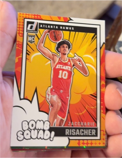2024-25 Donruss #11 Zaccharie Risacher Bomb Squad RC Atlanta Hawks — front