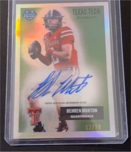 2025 Bowman Chrome University #1955 Behren Morton — front