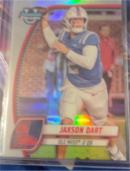 2024 Bowman University Chrome #6 Jaxson Dart — front