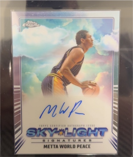 2024-25 Topps Chrome #SLS-MW Metta World Peace Sky-Light Signatures — front