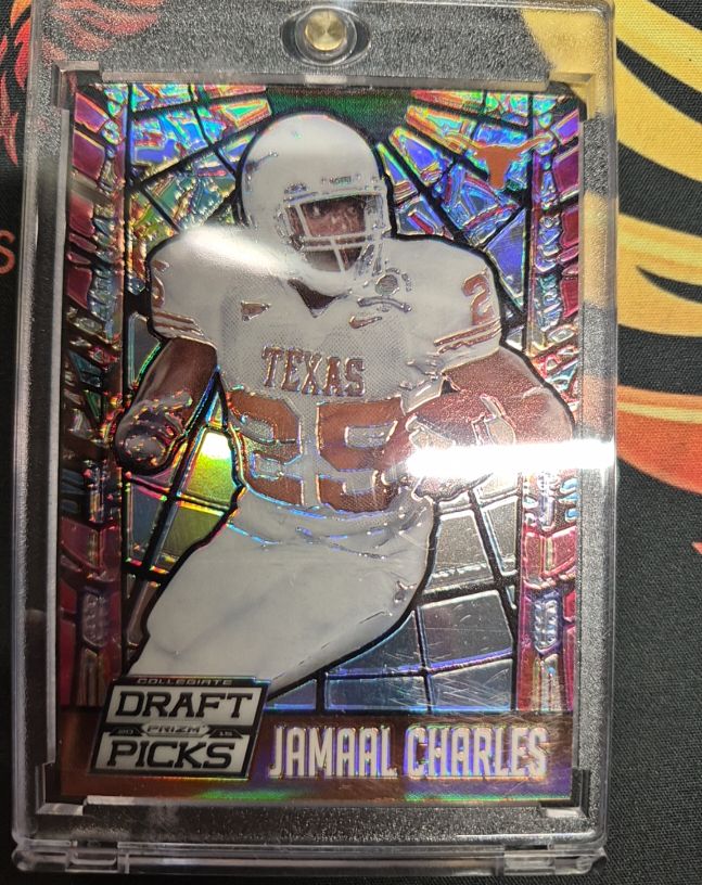 2015 Panini Prizm Collegiate Draft Picks Stained Glass #39 Jamaal Charles — front