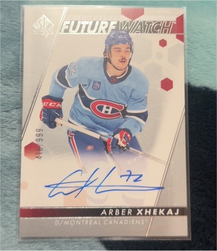 2022-23 Upper Deck SP Authentic Future Watch #FW Arber Xhekaj — front