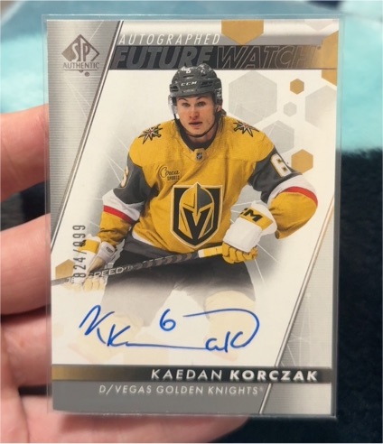 2022-23 SP Authentic #122 Kaedan Korczak Future Watch Autographed — front