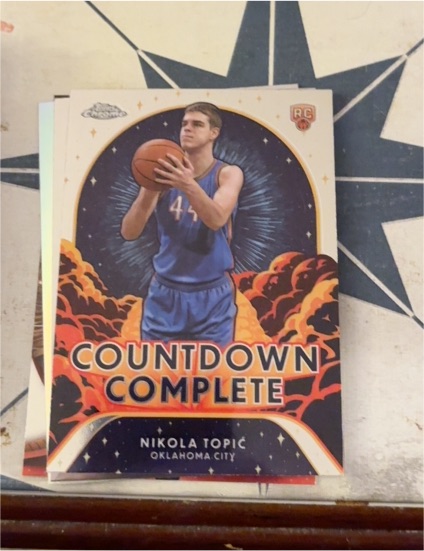 2024-25 Topps Chrome #CC-19 Nikola Topic Countdown Complete — front