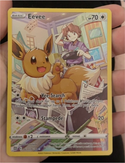 2022 Pokémon Brilliant Stars Trainer Gallery #TG11 Eevee — front
