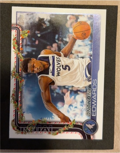 2025-26 Topps Holiday #H84 Anthony Edwards — front