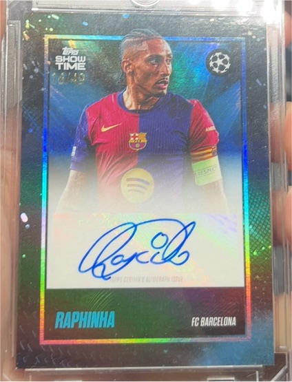 2024 Topps Show Time UCC #Raphinha FC Barcelona — front