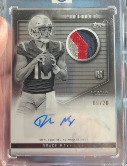 2024 Topps Midnight #RJA-DM Drake Maye — front