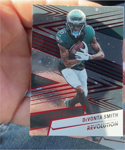 2025 Panini Revolution DeVonta Smith Red Swirl — front