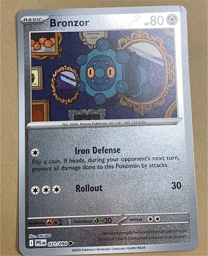 2025 Pokémon ME02 Phantasmal Flames #071 Bronzor — front