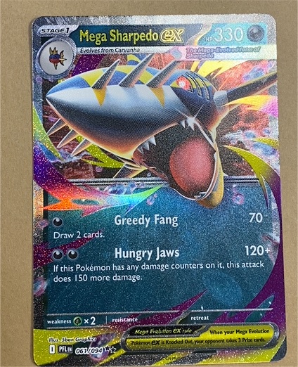 2025 Pokémon Mega Sharpedo EX #061/094 — front