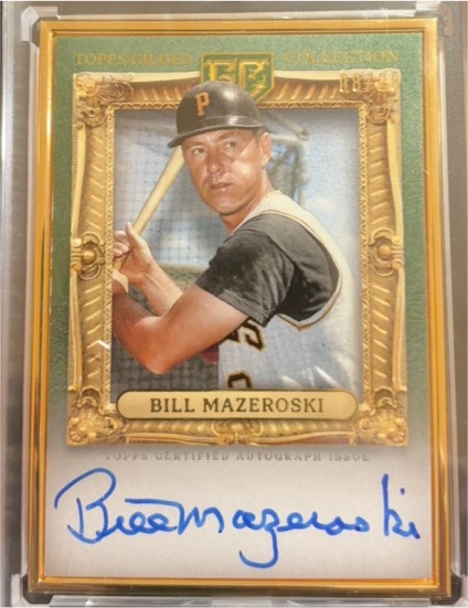2024 Topps Gilded Collection Gold Framed Auto #HAFA-BM Bill Mazeroski — front