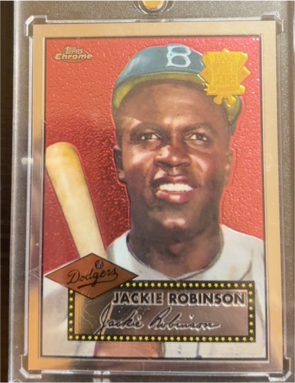 2002 Topps Chrome 1952 Reprints #52R-10 Jackie Robinson — front