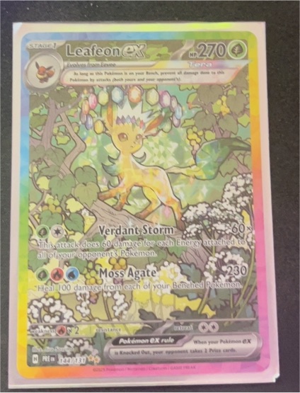 2025 Pokémon SV: Prismatic Evolutions #144/131 Leafeon ex — front