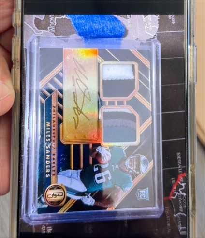 2019 Panini Gold Standard #GS-MSS Miles Sanders Rookie Triple Jersey Patch Auto — front