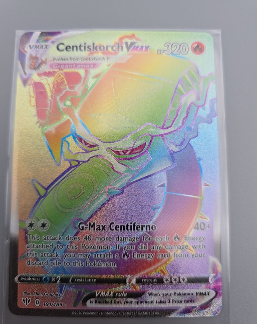 2020 Pokémon Darkness Ablaze #191 Centiskorch VMAX — front
