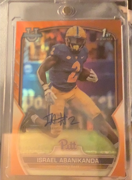 2022 Bowman University Chrome #95 Israel Abanikanda — front