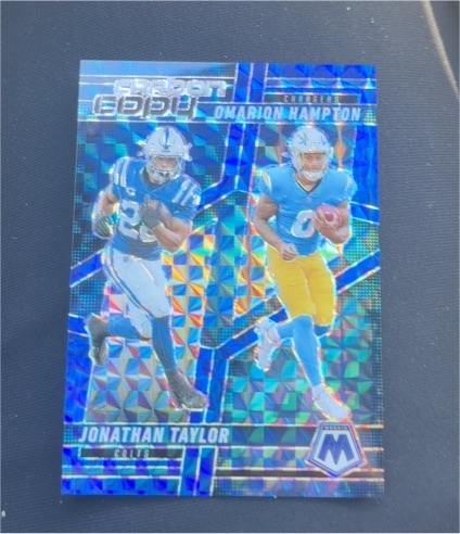 2023 Panini Mosaic #M Omarion Hampton / Jonathan Taylor — front