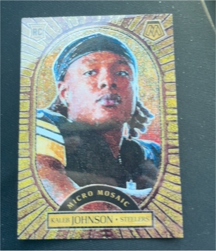 2025 Panini Mosaic #4 Kaleb Johnson Micro Mosaic — front