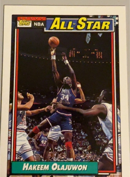 1992-93 Topps All-Star #105 Hakeem Olajuwon — front