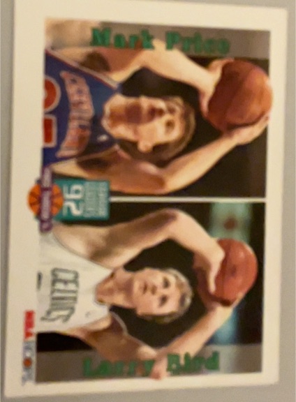 1992-93 NBA Hoops League Leaders #322 Mark Price / Larry Bird — front