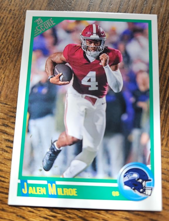 2025 Panini Score #7 Jalen Milroe — front
