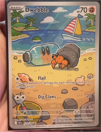 2025 Pokémon SV: Black Bolt #129/086 Dwebble — front