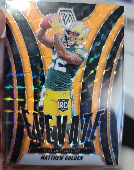 2025 Panini Mosaic #3 Matthew Golden Elevate Rookie — front