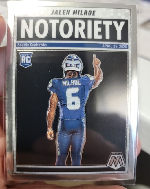 2025 Panini Mosaic #15 Jalen Milroe Notoriety Rookie Card — front