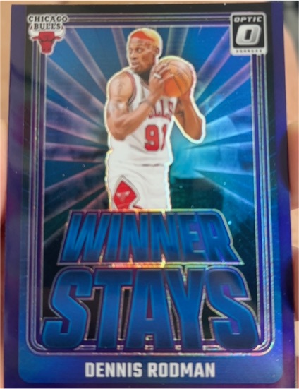 2024-25 Donruss Optic #16 Dennis Rodman Winner Stays Purple — front