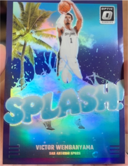 2024-25 Donruss Optic #4 Victor Wembanyama Splash! Purple — front