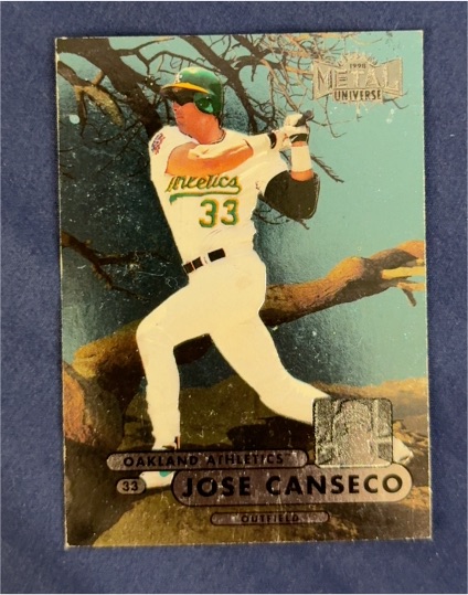 1998 Metal Universe #63 Jose Canseco — front