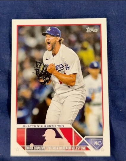 2023 Topps Update #US202 Clayton Kershaw 200 Wins — front