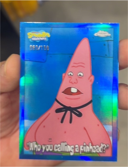 2025 Topps Chrome SpongeBob #180 "Who You Calling Pinhead?" Patrick Star — front