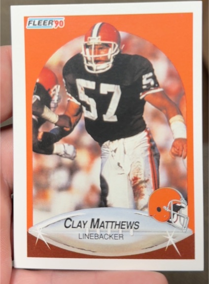 1990 Fleer #54 Clay Matthews — front