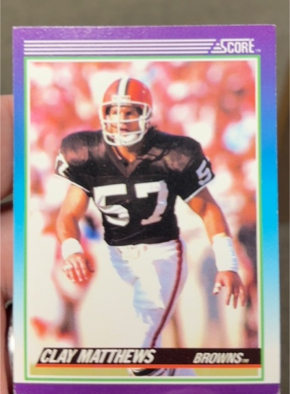1990 Score #177 Clay Matthews Cleveland Browns — front