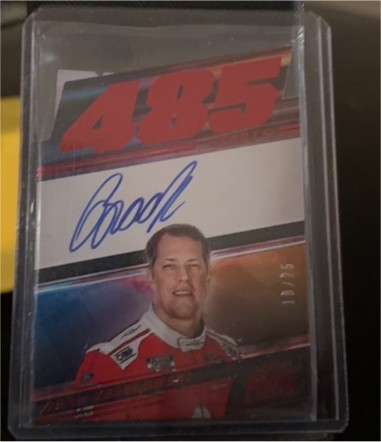 2023 Panini Prime Racing Die Cut Prime Number Signatures Denny Hamlin — front